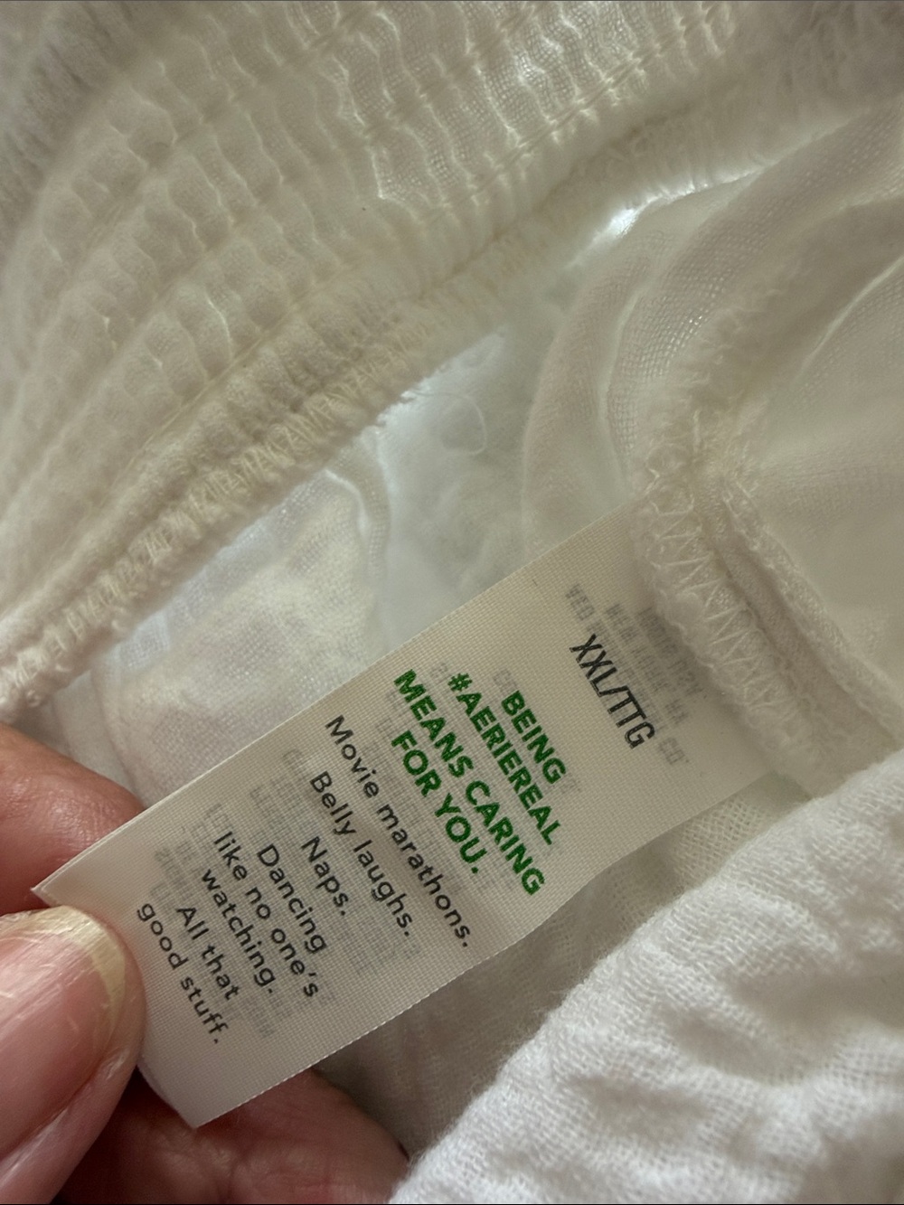 Aerie Gauzy High Waisted Shorts White XXL NWT" - Picture 11 of 11